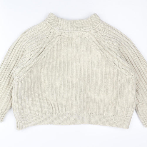 TOAST Women's Ivory Mock Neck Knit Jumper L/XL