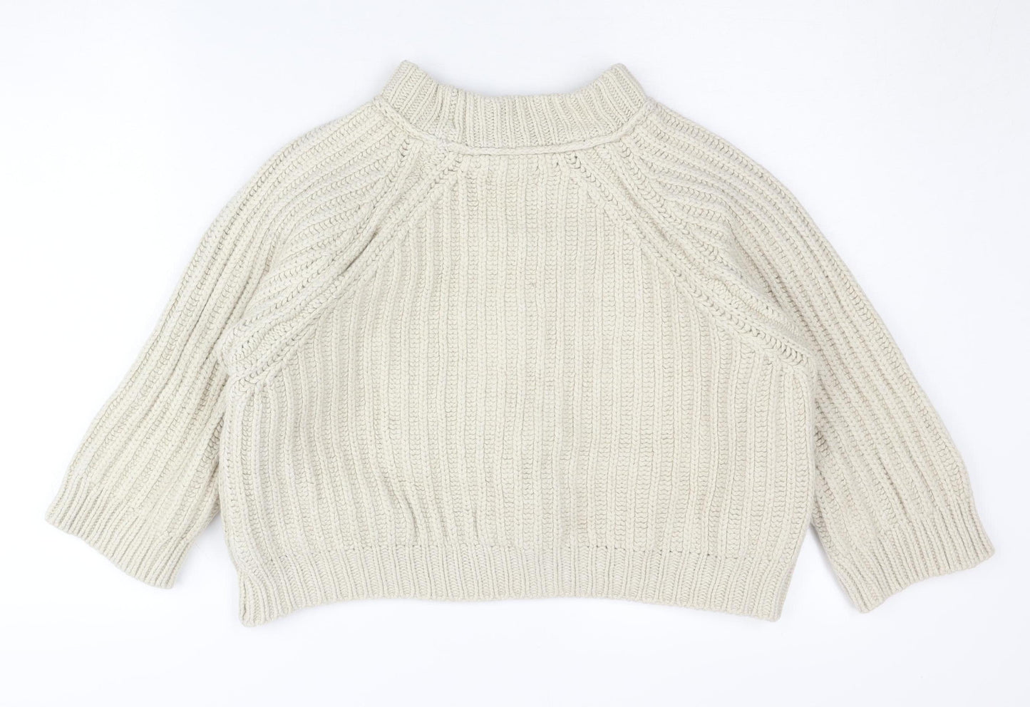 TOAST Women's Ivory Mock Neck Knit Jumper L/XL