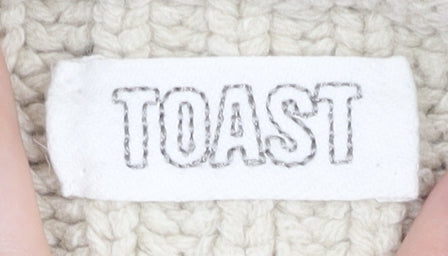 TOAST Women's Ivory Mock Neck Knit Jumper L/XL