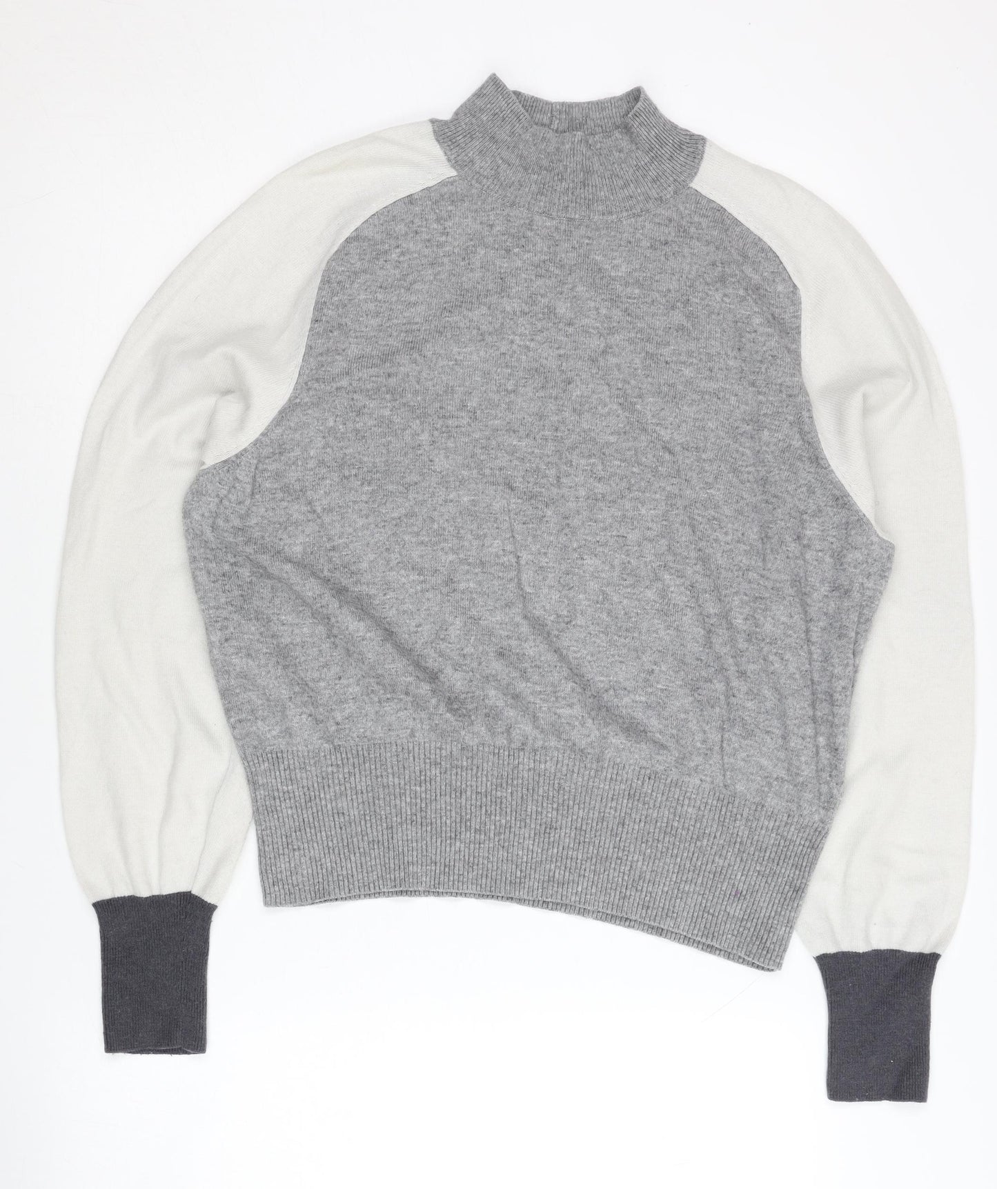 Next Grey Mock Neck Pullover Jumper Women Size 10