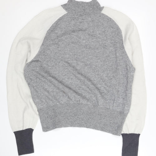 Next Grey Mock Neck Pullover Jumper Women Size 10