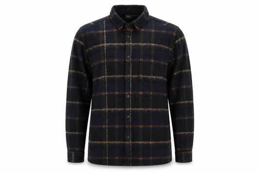 Front view of ASOS Men's Blue Checked Button-Up Shirt, size M