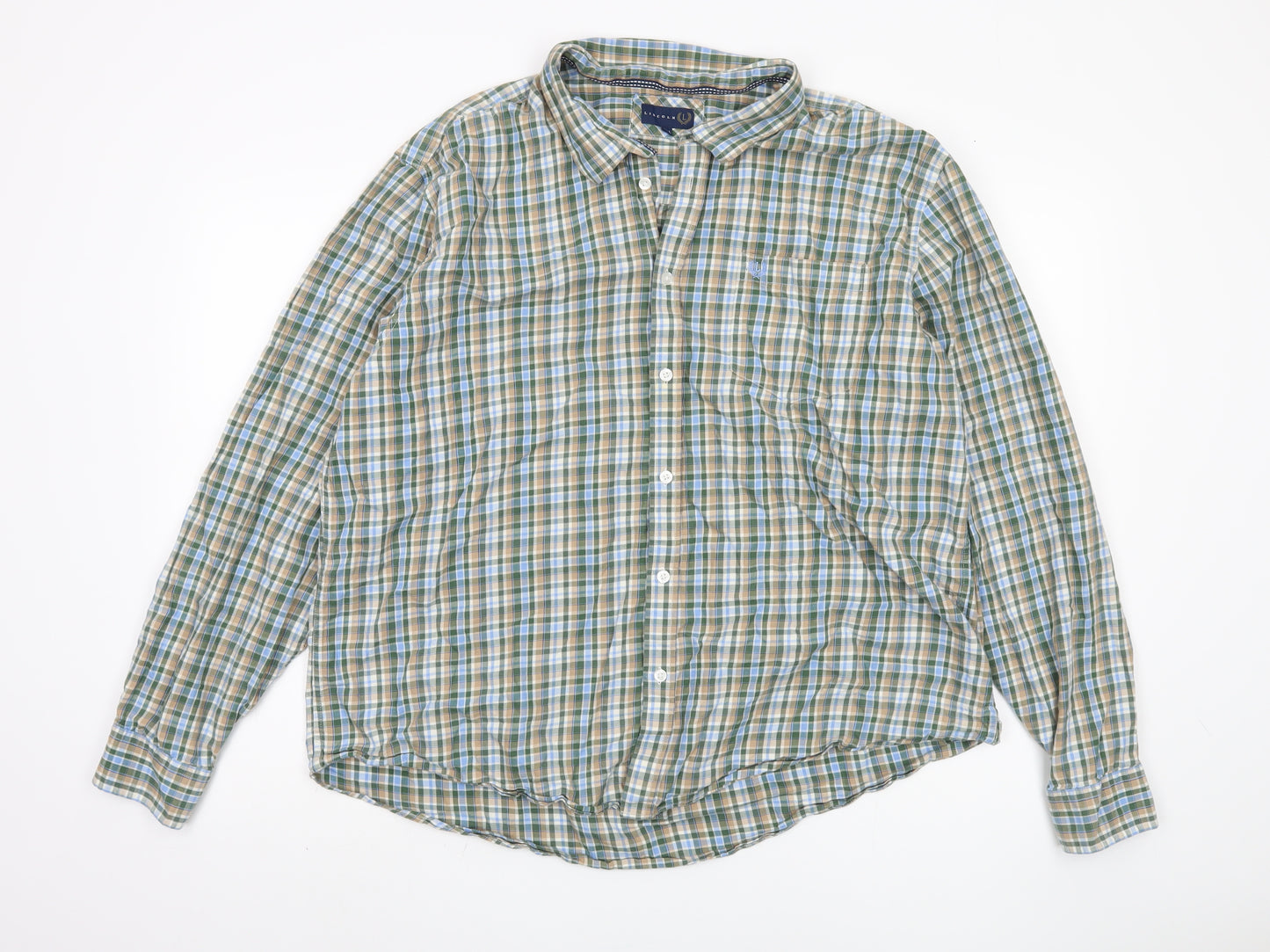 Lincoln Men's Multicoloured Plaid 2XL Button-Up Shirt