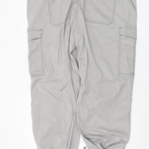 M&S Women's Plus Grey Cargo Trousers Size 22