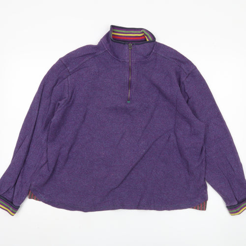 Robert Graham Purple Pullover Sweatshirt L Unisex