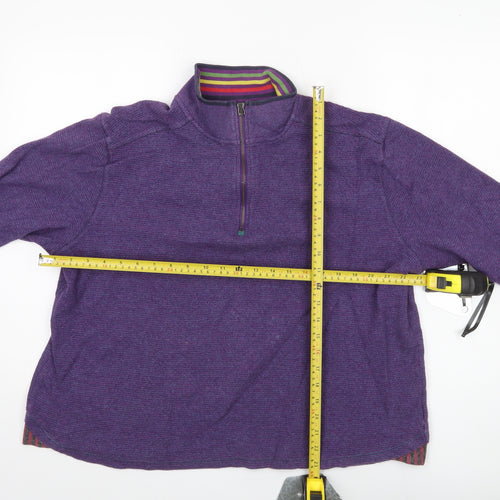 Robert Graham Purple Pullover Sweatshirt L Unisex
