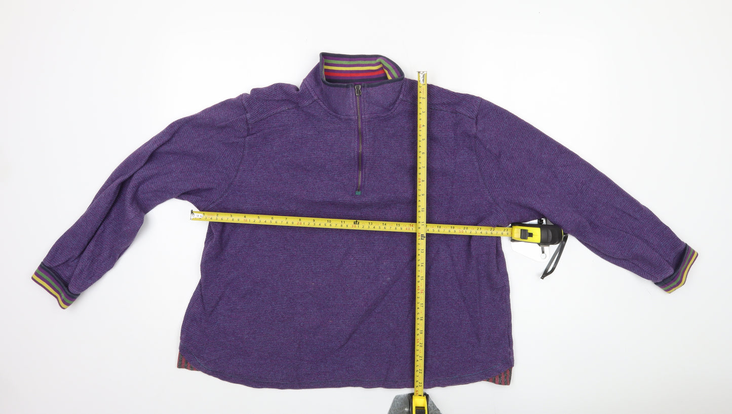 Robert Graham Purple Pullover Sweatshirt L Unisex