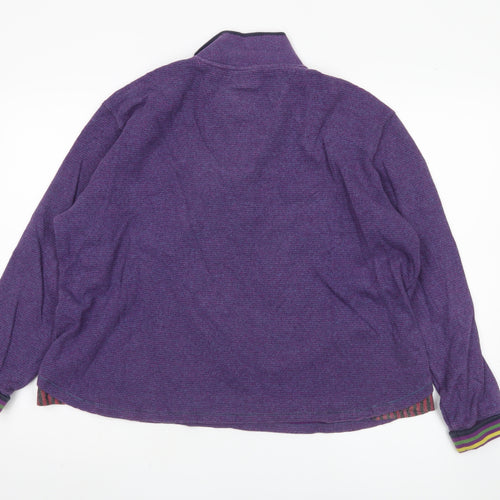 Robert Graham Purple Pullover Sweatshirt L Unisex