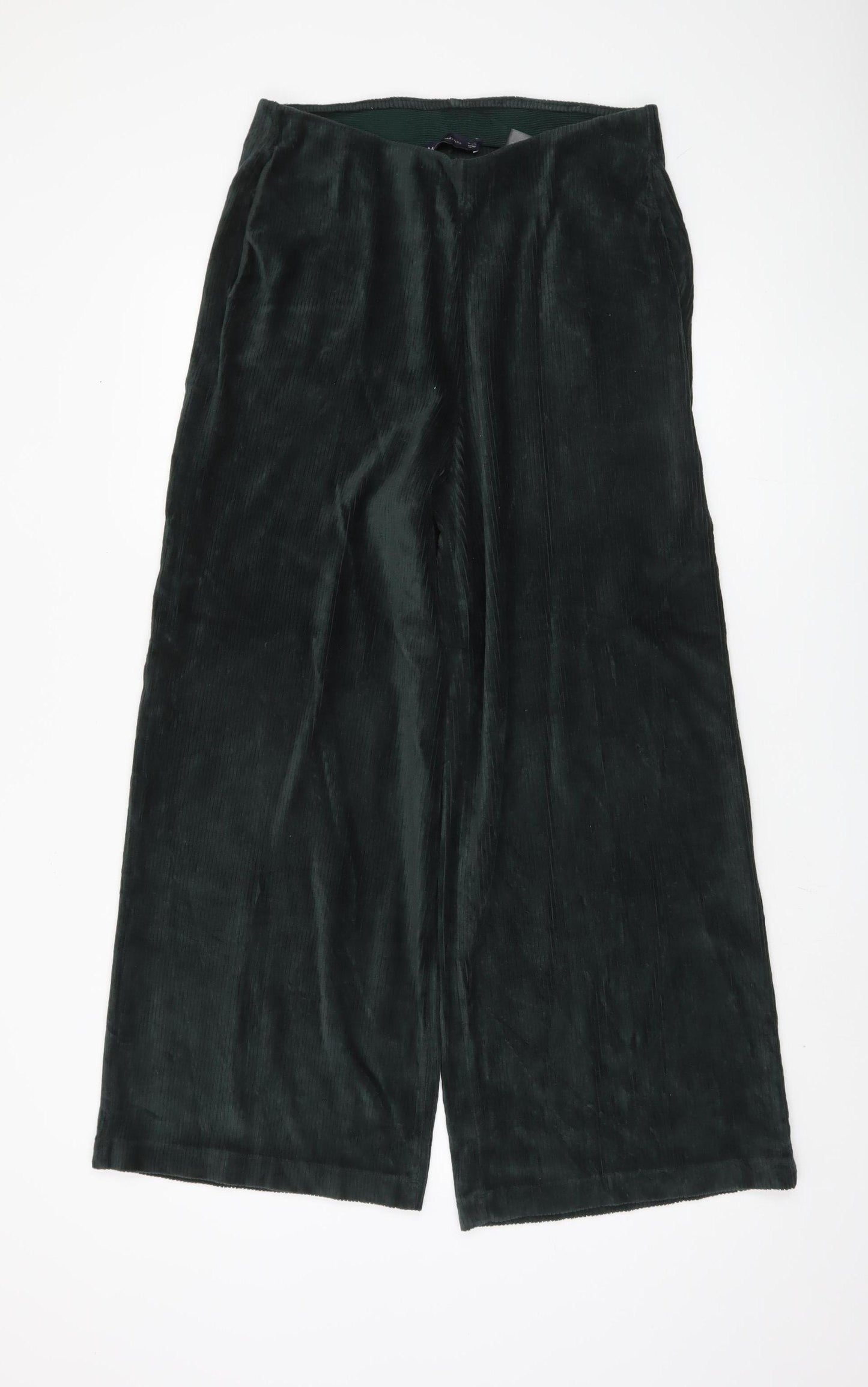 Marks and Spencer Green Wide-Leg Trousers Size 14