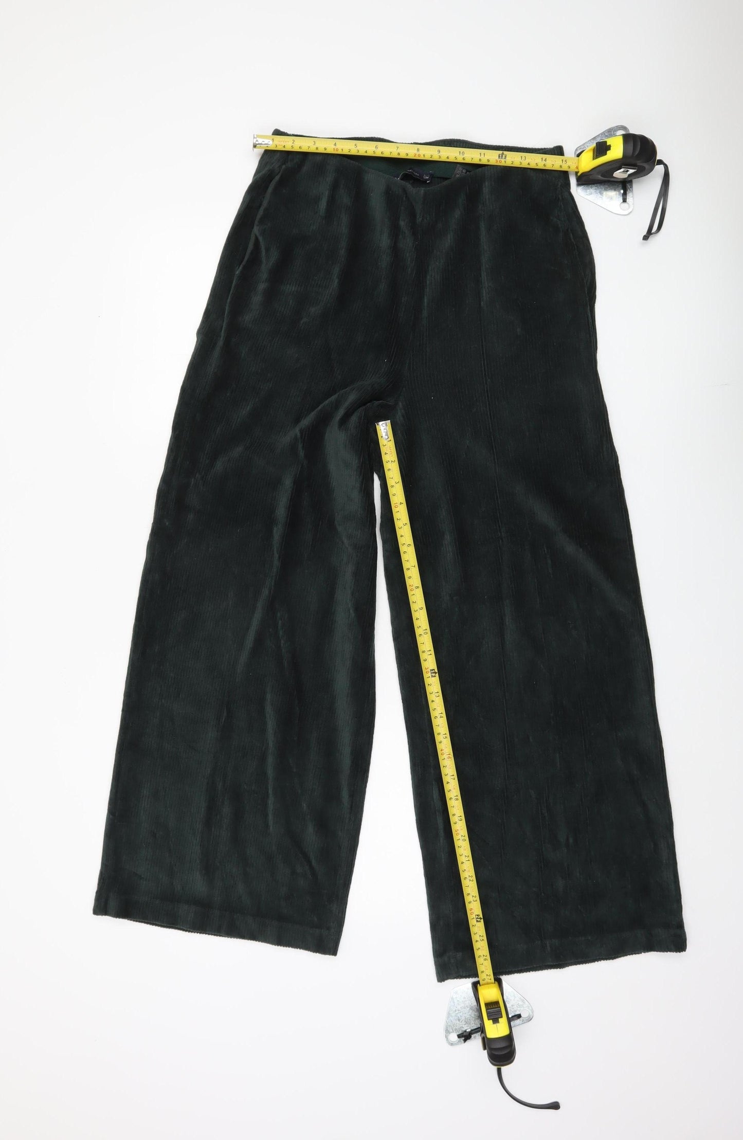 Marks and Spencer Green Wide-Leg Trousers Size 14