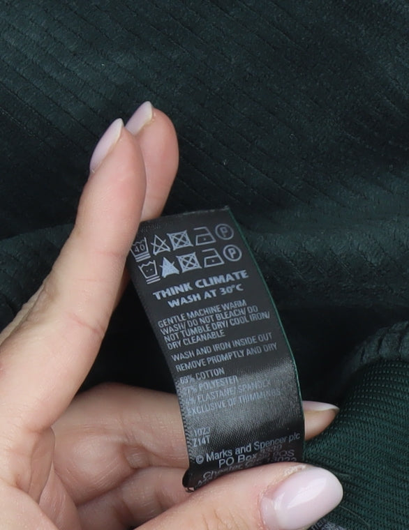 Marks and Spencer Green Wide-Leg Trousers Size 14