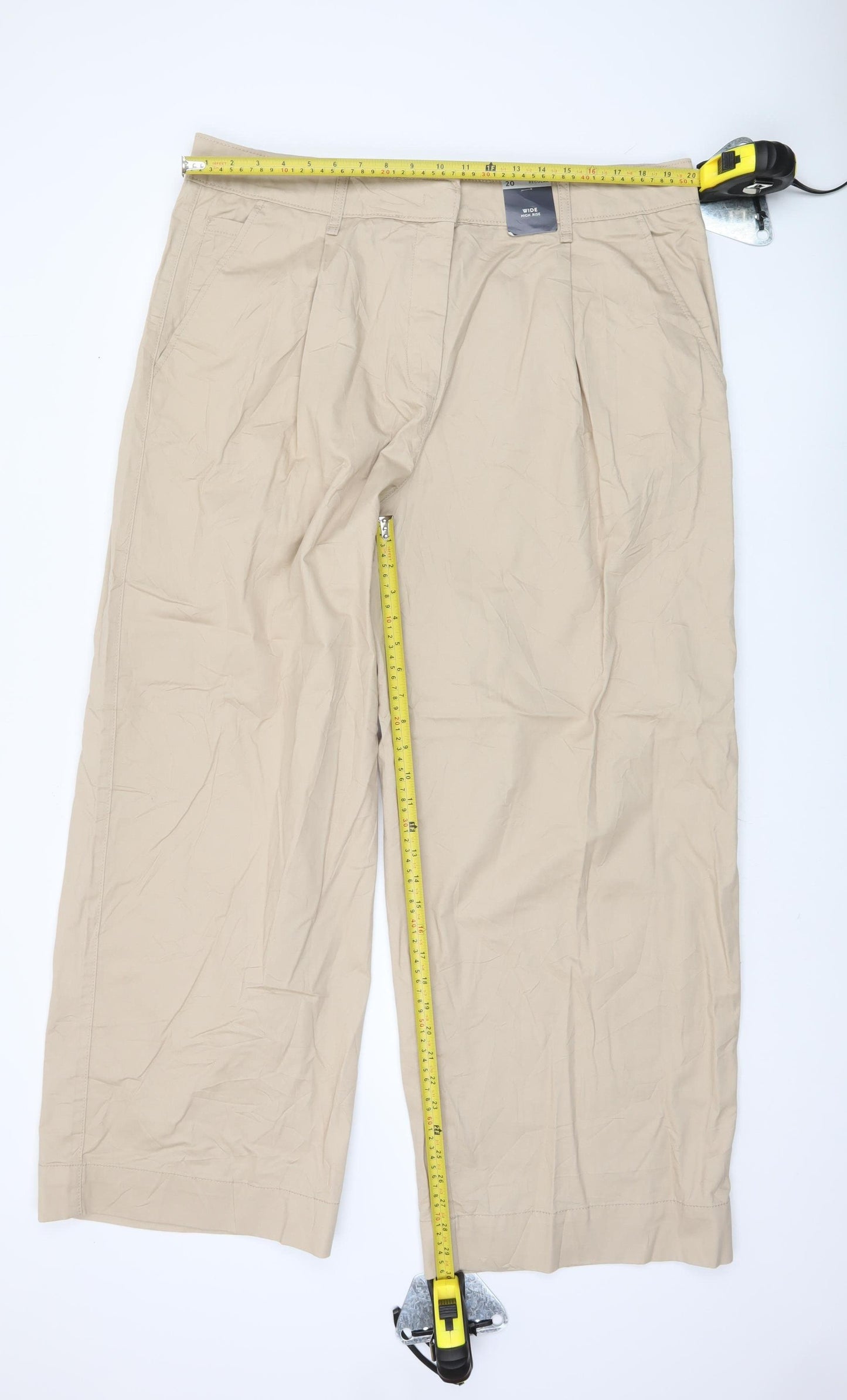Marks and Spencer Women's Beige Trousers, Size 20