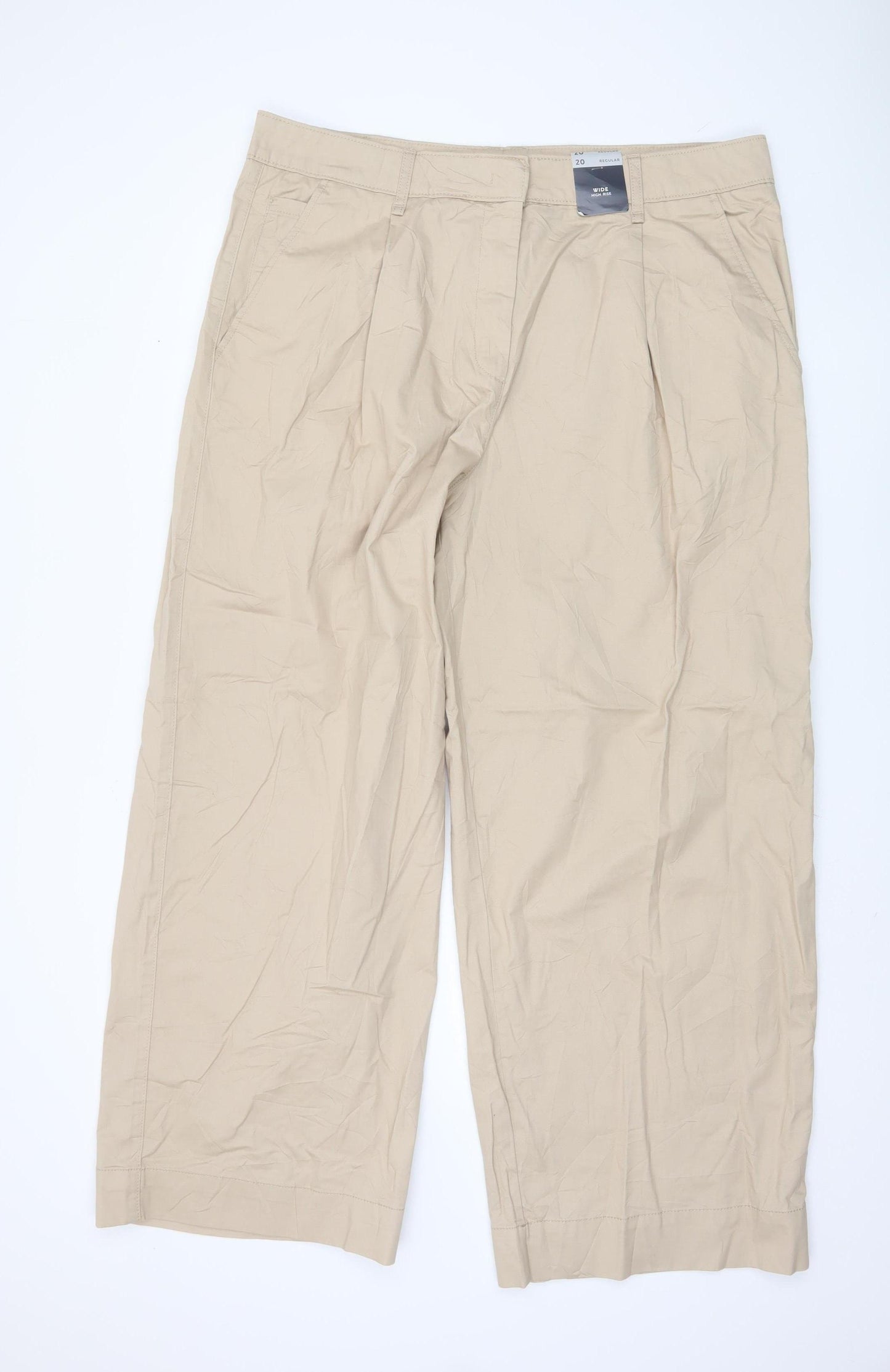 Marks and Spencer Women's Beige Trousers, Size 20