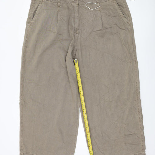 Marks and Spencer Women's Beige Cropped Trousers Size 20