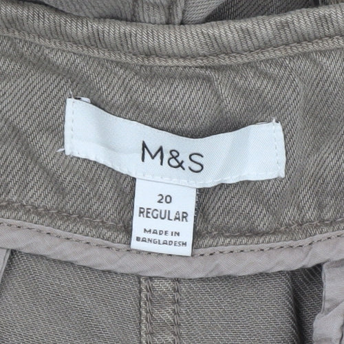Marks and Spencer Women's Beige Cropped Trousers Size 20
