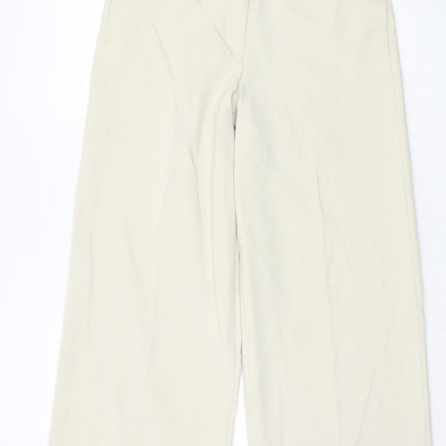 Marks and Spencer Beige Wide-Leg Trousers - UK 10