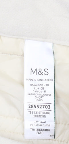 Marks and Spencer Beige Wide-Leg Trousers - UK 10