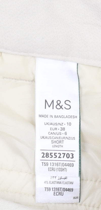 Marks and Spencer Beige Wide-Leg Trousers - UK 10
