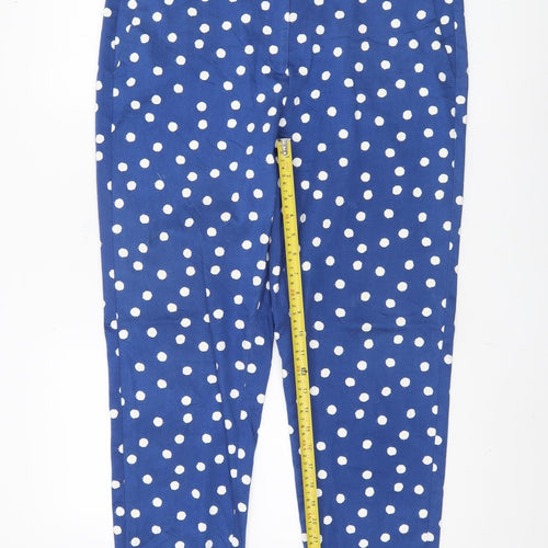 Marks and Spencer Blue Polka Dot Slim Trousers Size 16