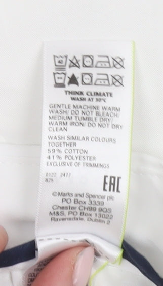 Marks & Spencer Women’s White Cropped Trousers, Size 12