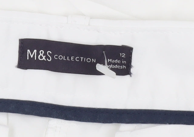 Marks & Spencer Women’s White Cropped Trousers, Size 12