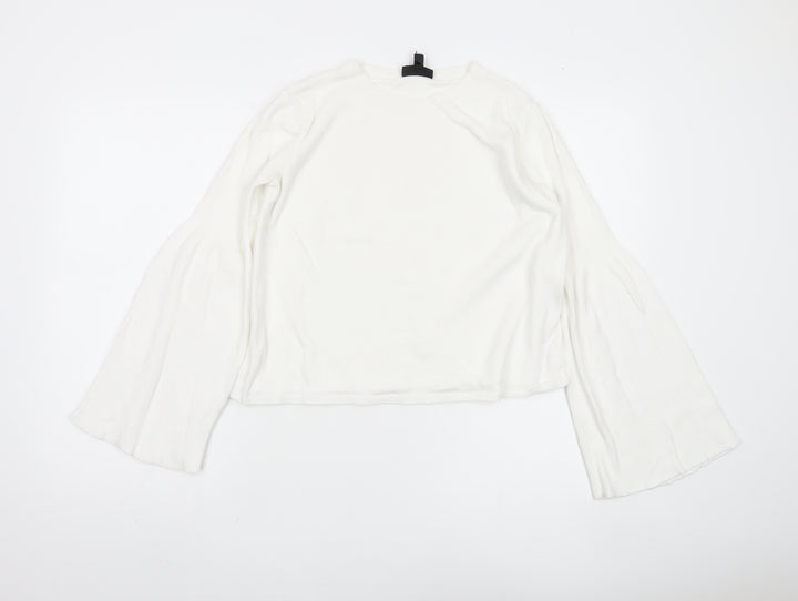 Topshop White Pullover Jumper UK 10 Women