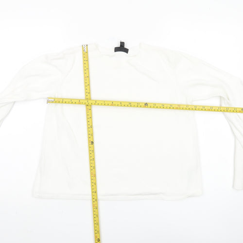 Topshop White Pullover Jumper UK 10 Women