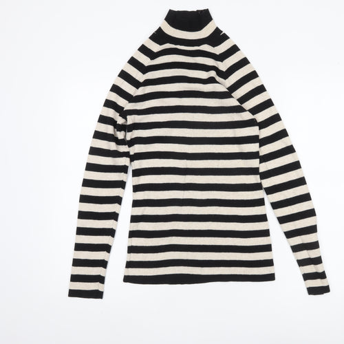 Next Women's Black Striped Pullover Jumper Size 10