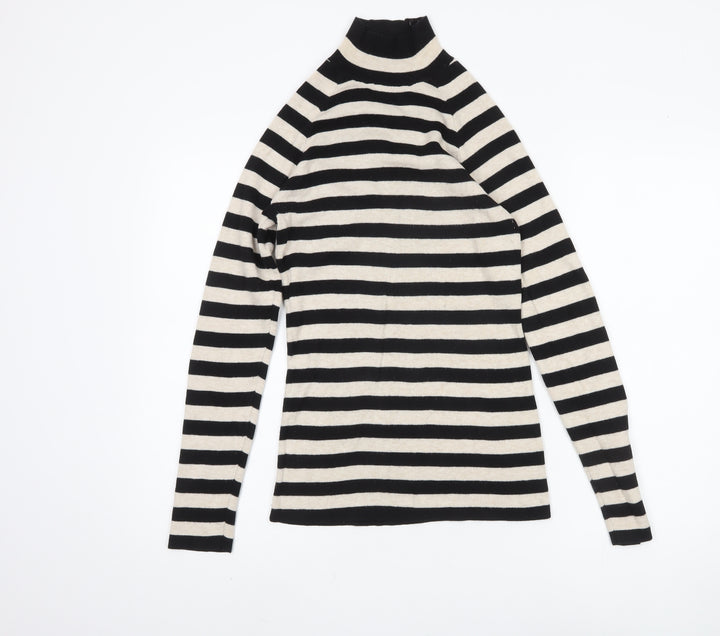 Next Women's Black Striped Pullover Jumper Size 10