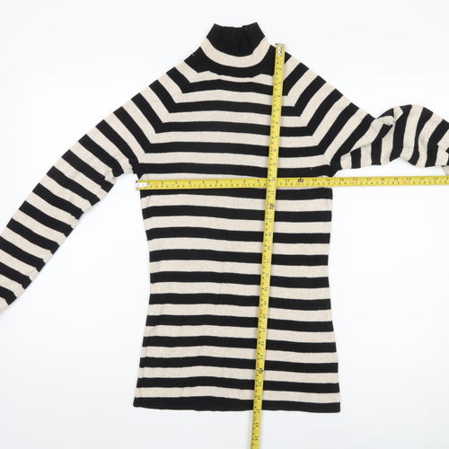 Next Women's Black Striped Pullover Jumper Size 10