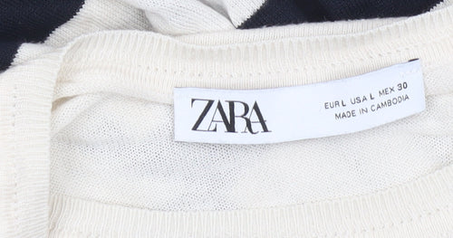 Zara Women Multicoloured Striped Pullover Jumper Size 12