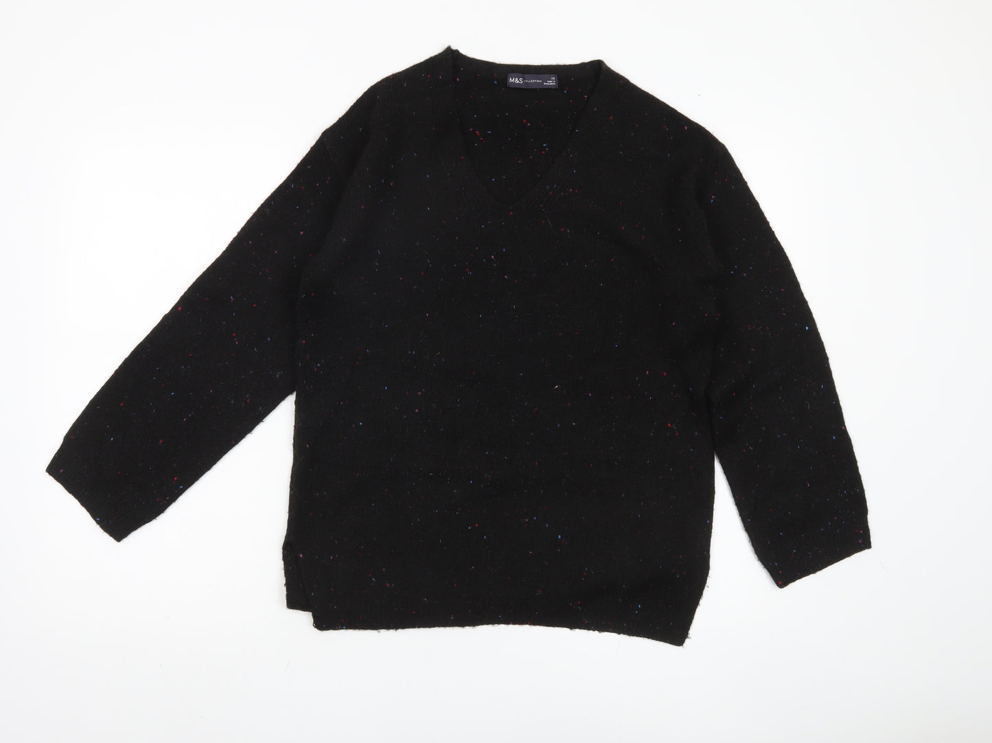 Marks and Spencer Women’s Black V-Neck Jumper XS