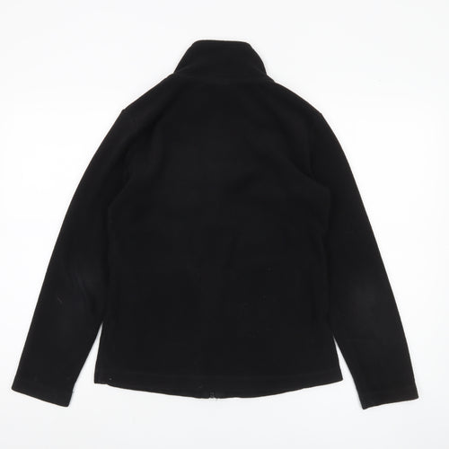 Gelert Women's Black Fleece Jacket Size 10 Casual Zip