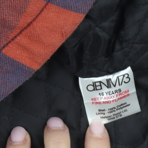 Denim 73 Boys Multicoloured Cotton Shirt Jacket 16 Years