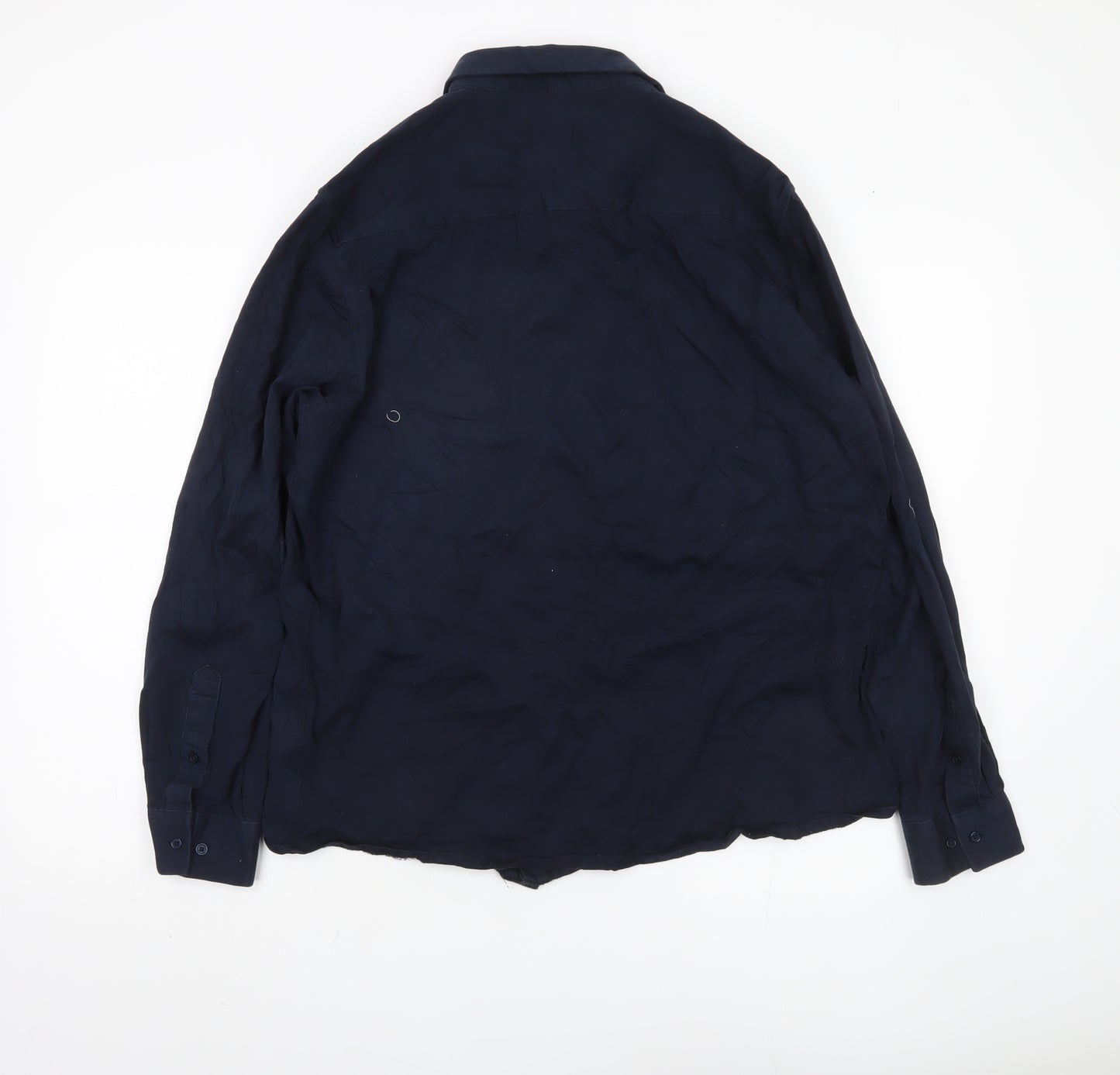 NINES Unisex Navy Blue Button-Up XL Shirt