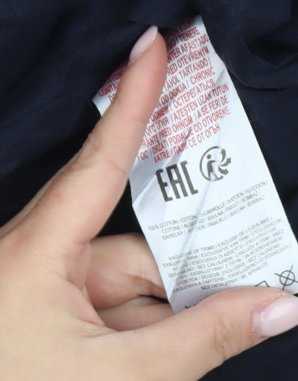 NINES Unisex Navy Blue Button-Up XL Shirt