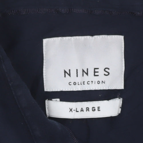 NINES Unisex Navy Blue Button-Up XL Shirt