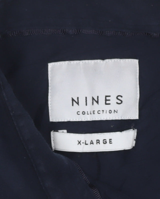 NINES Unisex Navy Blue Button-Up XL Shirt