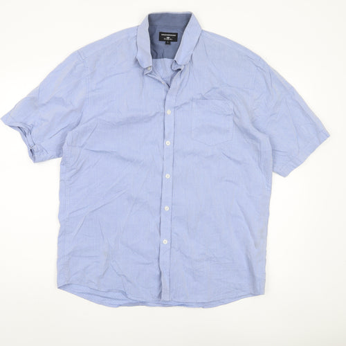 Greenwoods Men's Blue L Short Sleeve Casual Shirt