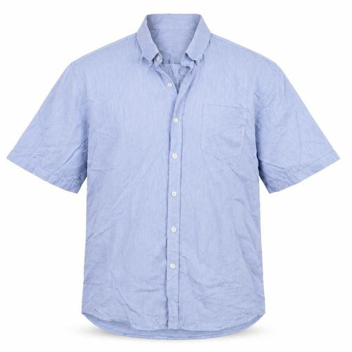 Greenwoods Men's Blue L Short Sleeve Casual Shirt