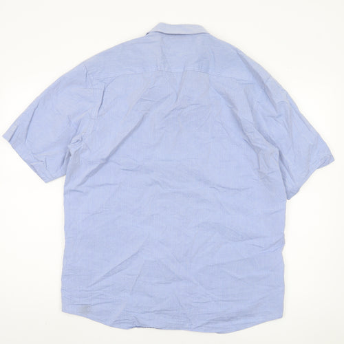 Greenwoods Men's Blue L Short Sleeve Casual Shirt