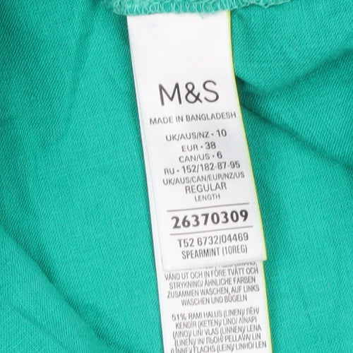 Marks and Spencer Women's Green Halter Dress