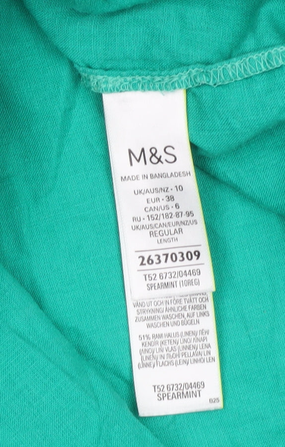 Marks and Spencer Women's Green Halter Dress