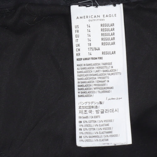 American Eagle Women’s Black Jegging Trousers, Size 18