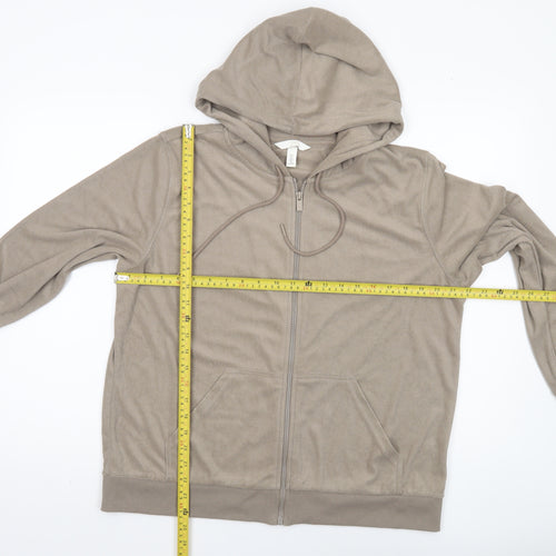 H&M Unisex Beige Full Zip Hoodie L