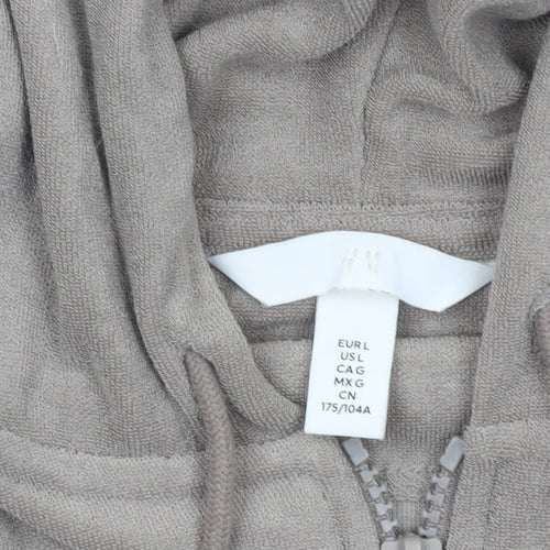 H&M Unisex Beige Full Zip Hoodie L