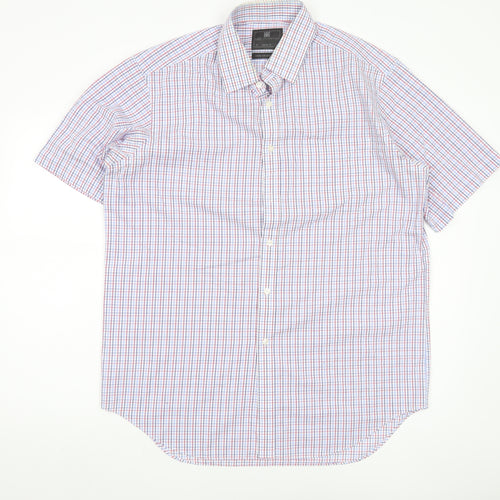 Marks and Spencer Men's Multicoloured Check Shirt Size 16