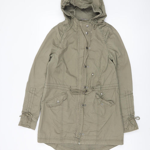 Lipsy Women's Green Parka, Hooded Casual Jacket