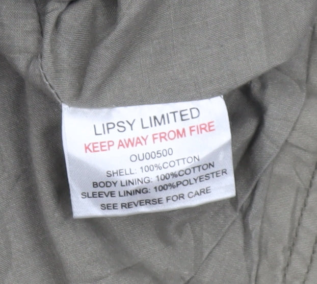 Lipsy Women's Green Parka, Hooded Casual Jacket