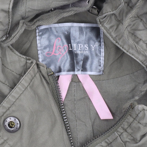 Lipsy Women's Green Parka, Hooded Casual Jacket
